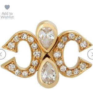 EXTREMELY RARE CARTIER 18K GOLD AND DIAMOND EARRINGS. Like New